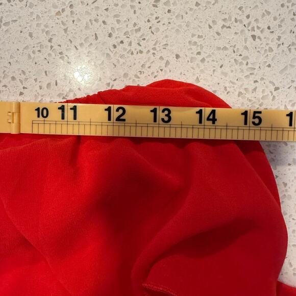 Show Me Your Mumu Copacabana Ruffle Crop Top Red XS Off Shoulder Boho Festival - Picture 8 of 8